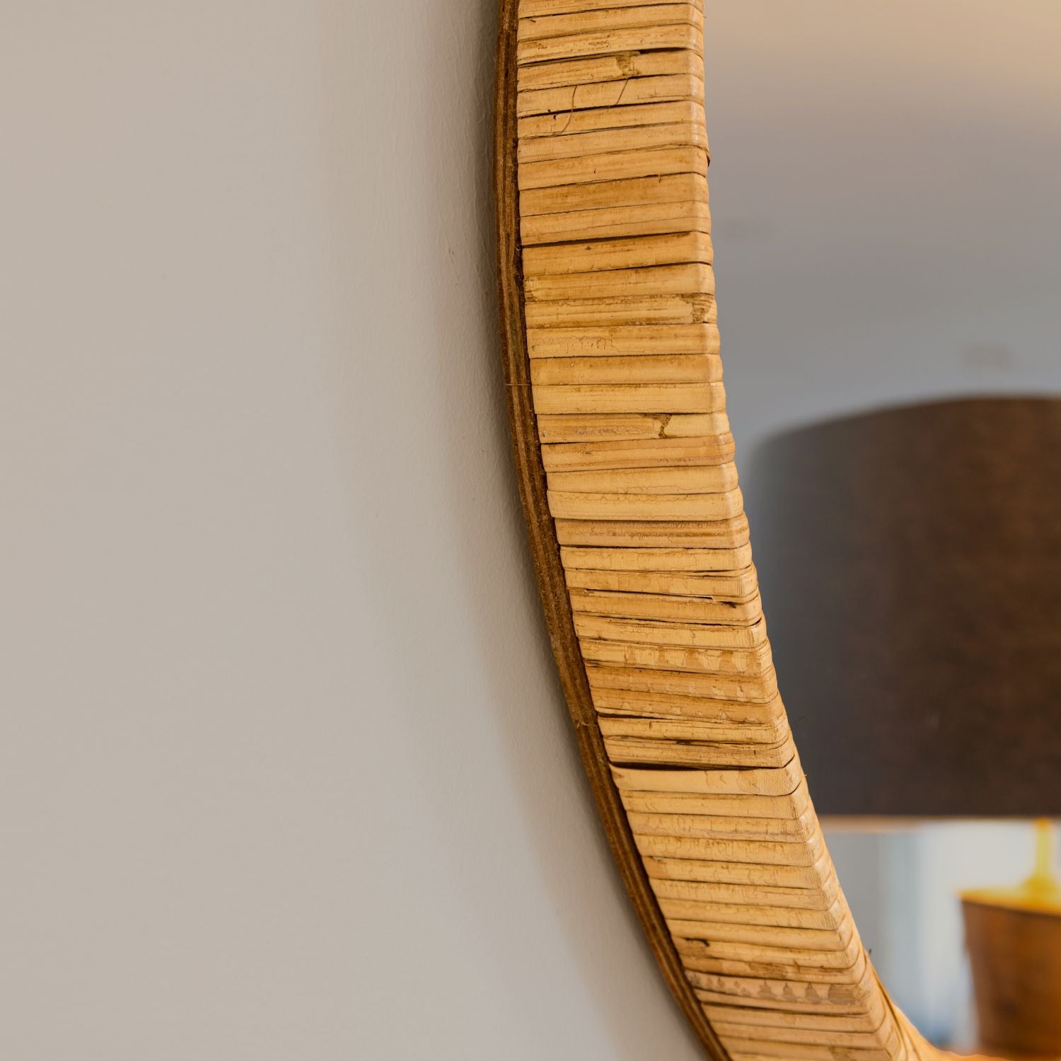 Natural Rattan Round Wall Mirror